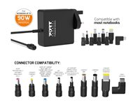 PORT Connect - Strömadapter - universell - AC 100-240 V - 90 Watt - Storbritannien 900007B-UK