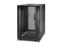 APC NetShelter SX - Rack skåp - svart - 18U - 19" - TAA-kompatibel - för P/N: SMT2200RM2UNC, SMTL1500RM3UC, SMTL1500RMI3UC, SMX2KRMLVNCUS, SRT2200RMXLAUS AR3006