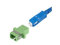 Startech - Kopplingsdon för nätverk - SC/APC enkelläge (hona) till SC/APC enkelläge (hona) - fiberoptisk - simplex - 9 / 125 mikrometer - OS1/OS2 - passiv, fläns - grön (paket om 10) SIMPLEXSCAPCF