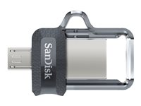 SanDisk Ultra Dual - USB flash-enhet - 64 GB - USB 3.0 / micro USB SDDD3-064G-G46