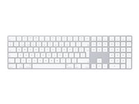 Apple Magic Keyboard with Numeric Keypad - Tangentbord - Bluetooth - svensk - silver - för 10.2-inch iPad; 10.5-inch iPad Air; 10.9-inch iPad Air; iPad mini 5; iPhone 11, 12, 13, SE MQ052S/A