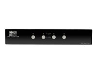 Eaton Tripp Lite series 4-Port DisplayPort KVM Switch w/Audio, Cables and USB 3.0 SuperSpeed Hub - Omkopplare för tangentbord/video/mus/ljud/USB - 4 x KVM/ljud/USB - 1 lokal användare - skrivbordsmodell B004-DPUA4-K