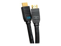 C2G 35ft Ultra Flexible 4K Active HDMI Cable Gripping 4K 60Hz - In-Wall M/M - HDMI-kabel med Ethernet - HDMI hane till HDMI hane - 10.7 m - svart - aktiv, 4K60Hz stöd C2G10383