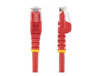StarTech.com 3m CAT6 Ethernet Cable, 10 Gigabit Snagless RJ45 650MHz 100W PoE Patch Cord, CAT 6 10GbE UTP Network Cable w/Strain Relief, Red, Wiring is UL Certified/TIA - Category 6 - 24AWG (N6PATC3MRD) - Patch-kabel - RJ-45 (hane) till RJ-45 (hane) - 3 m - UTP - CAT 6 - formpressad, hakfri - röd N6PATC3MRD