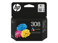 HP 308 - Gul, cyan, magenta - original - bläckpatron - för ENVY 6110e, 6120e, 6122e, 6130e, 6132e, 6520e, 6530e, 6532e 7FP20UE#LS3