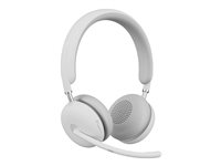 Logitech Zone Wireless 2 - Headset - på örat - Bluetooth - trådlös - aktiv brusradering - USB-C via Bluetooth-adapter - offwhite - Certifierad för Microsoft-teams 981-001299