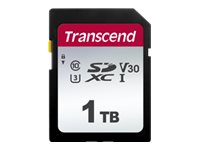 Transcend 300S - Flash-minneskort - 1 TB - Video Class V30 / UHS-I U3 / Class10 - SDXC UHS-I TS1TSDC300S