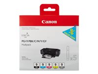 Canon PGI-9 PBK/C/M/Y/GY Multi-Pack - 5-pack - grå, gul, cyan, magenta, foto-svart - original - bläcktank - för PIXMA iX7000, MX7600, Pro9500, Pro9500 Mark II 1034B013