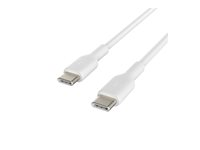 Belkin BoostCharge - USB-kabel - USB-C (hane) till USB-C (hane) - 2 m - vit CAB003BT2MWH