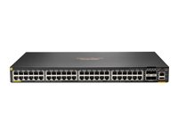 HPE Aruba Networking CX 6200F 48G Class 4 PoE 4SFP 370W Switch - Switch - max. staplingsavstånd 10 kms - L3 - Administrerad - 48 x 10/100/1000 (PoE+) + 4 x 100/1000 SFP - framsidan och sida till baksidan - rackmonterbar - PoE+ (370 W) S0M84A#ABB