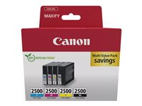 Canon PGI-2500 BK/C/M/Y Multipack - 4-pack - svart, gul, cyan, magenta - original - bläcktank - för MAXIFY iB4050, iB4150, MB5150, MB5155, MB5350, MB5450 9290B006