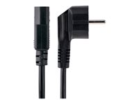 StarTech.com 1m (3ft) Computer Power Cord, 18AWG, EU Schuko to C13 Power Cord, 10A 250V, Black Replacement AC Cord, TV/Monitor Power Cable, Schuko CEE 7/7 to IEC 60320 C13 Power Cord - PC Power Supply Cable (713E-1M-POWER-CORD) - Strömkabel - power CEE 7/7 (P) vinklad till power IEC 60320 C13 - AC 250 V - 10 A - 1 m - formpressad - svart 713E-1M-POWER-CORD