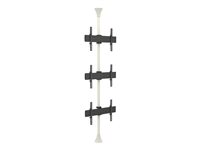 Multibrackets M Floor to Ceiling Mount Pro MBFC3U - Monteringssats (golv till takmontering) - för 3 LCD-bildskärmar - aluminium, stål - vit - skärmstorlek: 40"-65" 7350073735747