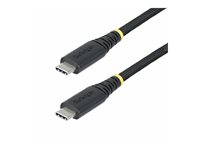 StarTech.com 3m USB-C Charging Cable, 240W, Silicone Jacket w/Braid - USB-kabel - 24 pin USB-C (hane) till 24 pin USB-C (hane) - USB 2.0 - 48 V - 5 A - 3 m - utökat effektområde (EPR), USB-strömförsörjning (240W) - svart S2CEPR3M-USB-CABLE