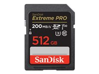 SanDisk Extreme Pro - Flash-minneskort - 512 GB - Video Class V30 / UHS-I U3 / Class10 - SDXC UHS-I SDSDXXD-512G-GN4IN