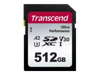 Transcend 340S - Flash-minneskort - 256 GB - A2 / Video Class V30 / UHS-I U3 - SDXC UHS-I TS256GSDC340S