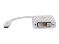 C2G USB C to DVI-D Video Converter - USB Type C to DVI Adapter - White - Extern videoadapter - USB 3.1 - DisplayPort - vit 80525