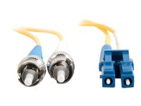 C2G LC-ST 9/125 OS1 Duplex Singlemode PVC Fiber Optic Cable (LSZH) - Patch-kabel - ST enkelläge (hane) till LC enkelläge (hane) - 2 m - fiberoptisk - duplex - 9 / 125 mikrometer - OS1 - halogenfri - gul 85596