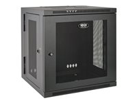 Eaton Tripp Lite Series 12U Wall Mount Rack Enclosure Server Cabinet Swinging Hinged Door Deep - Rack skåp - väggmontering - svart - 12U - 19" SRW12USDP