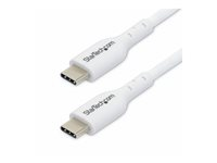 StarTech.com 3m White USB-C Charging Cable, USB C Cable, 60W 3A PD - USB-kabel - 24 pin USB-C (hane) till 24 pin USB-C (hane) - USB 2.0 - 5 / 9 / 12 / 15 / 20 V - 3 A - 3 m - halogenfri, passiv, USB Power Delivery (60W), stöd för Power Delivery 2.0 - vit USB2CC3MWHE