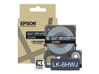 Epson LabelWorks LK-6HWJ - Vitt på matt marinblått - Rulle ( 2,4 cm x 8 m) 1 kassett(er) hängande låda - tejp - för LabelWorks LW-C610 C53S672086