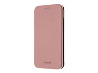 Insmat Exclusive - Vikbart fodral för mobiltelefon - termoplastisk polyuretan (TPU), kartong+papper, polyuretan - rosrosa - för Samsung Galaxy A15, A15 5G 650-3227