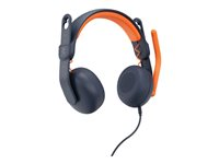 Logitech Zone Learn On-Ear Wired Headset for Learners, USB-A - Hörlurar med mikrofon - på örat - ersättning - kabelansluten - USB-C 981-001367