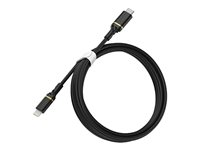 OtterBox Standard - Lightning-kabel - Lightning hane till 24 pin USB-C hane - 2 m - svart skimmer - USB Power Delivery (60W) 78-52647