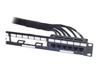 APC Data Distribution Cable - Nätverkskabel - TAA-kompatibel - RJ-45 (hona) till RJ-45 (hona) - 18.3 m - UTP - CAT 6 - svart DDCC6-060