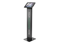 Compulocks iPad Air M2 & M3 11", Apex Enclosure Brandable Floor Stand - Black - Hölje - för surfplatta - märkningsbar - låsbar - metall, polypropylen - svart - skärmstorlek: 11" - golvstående - för Apple 11-inch iPad Air (M2, M3) 140B11APXB