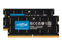 Crucial - DDR5 - sats - 64 GB: 2 x 32 GB - SO DIMM 262-pin - 4800 MHz / PC5-38400 - CL40 - 1.1 V - ej buffrad - icke ECC CT2K32G48C40S5