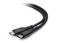 C2G 12ft (3.7m) USB-C Male to USB-C Male Cable (20V 5A) - USB 2.0 (480Mbps) - USB-kabel - 24 pin USB-C (hane) till 24 pin USB-C (hane) - USB 2.0 - 20 V - 5 A - 3.7 m - svart C2G28880