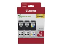 Canon 540L x2/CL-541XL Multipack - 3-pack - Lång livslängd - svart, färg (cyan, magenta, gul) - original - hängande låda - bläckpatron 5224B017