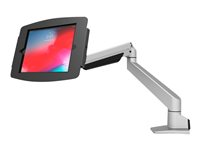 Compulocks iPad Mini 8.3" Space Enclosure Articulating Arm Mount - Monteringssats (vridbar arm, hölje) - för surfplatta - låsbar - höggradig aluminium - svart, silver - skärmstorlek: 8.3" - kan monteras ovanpå konsol, disk-monteringsbar - för Apple iPad mini (6:e generation) 660REACH830IPMSB