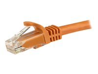 StarTech.com 7.5m CAT6 Ethernet Cable, 10 Gigabit Snagless RJ45 650MHz 100W PoE Patch Cord, CAT 6 10GbE UTP Network Cable w/Strain Relief, Orange, Wiring is UL Certified/TIA - Category 6 - 24AWG (N6PATC750CMOR) - Patch-kabel - RJ-45 (hane) till RJ-45 (hane) - 7.5 m - UTP - CAT 6 - hakfri - orange N6PATC750CMOR