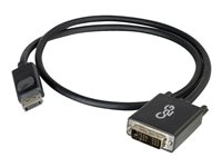 C2G 15ft DisplayPort to DVI-D Adapter Cable - M/M - Adapterkabel - TAA-kompatibel - DisplayPort (hane) till DVI-D (hane) - 4.57 m - tumskruvar, 1920 x 1200 (WUXGA) stöd - svart 54342