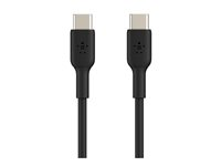 Belkin BoostCharge - USB-kabel - 24 pin USB-C (hane) till 24 pin USB-C (hane) - 2 m - svart CAB003BT2MBK