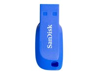 SanDisk Cruzer Blade - USB flash-enhet - 32 GB - USB 2.0 - electric blue SDCZ50C-032G-B35BE
