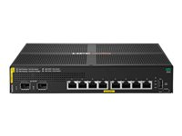 HPE Aruba Networking CX 6000 8p 10M/100M/1G Class4 PoE 2p SFP 1G 67W Switch - Switch - Administrerad - 8 x 10/100/1000 (PoE+) + 2 x gigabit SFP (upplänk) - rackmonterbar, väggmonterbar - PoE+ (67 W) - BTO S4R23A