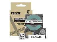 Epson LabelWorks LK-5WBJ - Svart på matt vit - Rulle (1,8 cm x 8 m) 1 kassett(er) hängande låda - bandpatron - för LabelWorks LW-C410, LW-C610 C53S672063