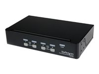 StarTech.com Professionell VGA USB KVM-switch med 4 portar och hubb - Omkopplare för tangentbord/video/mus - 4 x KVM port(s) - 1 lokal användare - skrivbordsmodell - för P/N: SV431RACK, SVUSB2N1_10, SVUSB2N1_15, SVUSB2N1_6 SV431USB