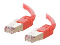 C2G Cat5e Booted Shielded (STP) Network Patch Cable - Patch-kabel - RJ-45 (hane) till RJ-45 (hane) - 1 m - STP - CAT 5e - formpressad - röd 83790