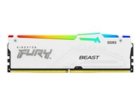 Kingston FURY Beast RGB - DDR5 - sats - 32 GB: 2 x 16 GB - DIMM 288-pin - 5600 MT/s / PC5-44800 - CL40 - 1.25 V - vit KF556C40BWAK2-32