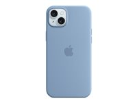 Apple - Baksidesskydd för mobiltelefon - MagSafe-kompatibilitet - silikon - vinterblå - för iPhone 15 Plus MT193ZM/A