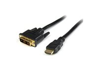 StarTech.com 6ft (1.8m) HDMI to DVI Cable, DVI-D to HDMI Display Cable (1920x1200p), Black, 19 Pin HDMI Male to DVI-D Male Cable Adapter, Digital Monitor Cable, M/M, Single Link - DVI to HDMI Cord (HDMIDVIMM6) - Adapterkabel - HDMI hane till DVI-D hane - svart - för P/N: DK31C3HDPD, DK31C3HDPDUE, MDP2HDEC, ST121HD20FXA, VID2HDCON2, VS424HD4K60 HDMIDVIMM6