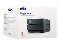 LaCie 2big RAID STHJ4000800 - Hårddiskarray - 4 TB - 2 fack - HDD 2 TB x 2 - USB 3.1 Gen 2 (extern) - med 5 års återställningsserviceplan för att rädda data STHJ4000800