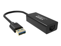 Vision TC-USBETH/BL - Nätverksadapter - USB 2.0 - Gigabit Ethernet x 1 - svart TC-USBETH/BL