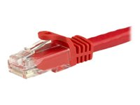 StarTech.com 7.5m CAT6 Ethernet Cable, 10 Gigabit Snagless RJ45 650MHz 100W PoE Patch Cord, CAT 6 10GbE UTP Network Cable w/Strain Relief, Red, Wiring is UL Certified/TIA - Category 6 - 24AWG (N6PATC750CMRD) - Patch-kabel - RJ-45 (hane) till RJ-45 (hane) - 7.5 m - UTP - CAT 6 - hakfri - röd N6PATC750CMRD