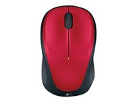 Logitech M235 - Mus - optisk - trådlös - 2.4 GHz - trådlös USB-mottagare - röd 910-002496