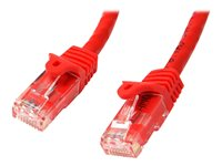 StarTech.com 5m CAT6 Ethernet Cable, 10 Gigabit Snagless RJ45 650MHz 100W PoE Patch Cord, CAT 6 10GbE UTP Network Cable w/Strain Relief, Red, Wiring is UL Certified/TIA - Category 6 - 24AWG (N6PATC5MRD) - Patch-kabel - RJ-45 (hane) till RJ-45 (hane) - 5 m - UTP - CAT 6 - hakfri - röd N6PATC5MRD